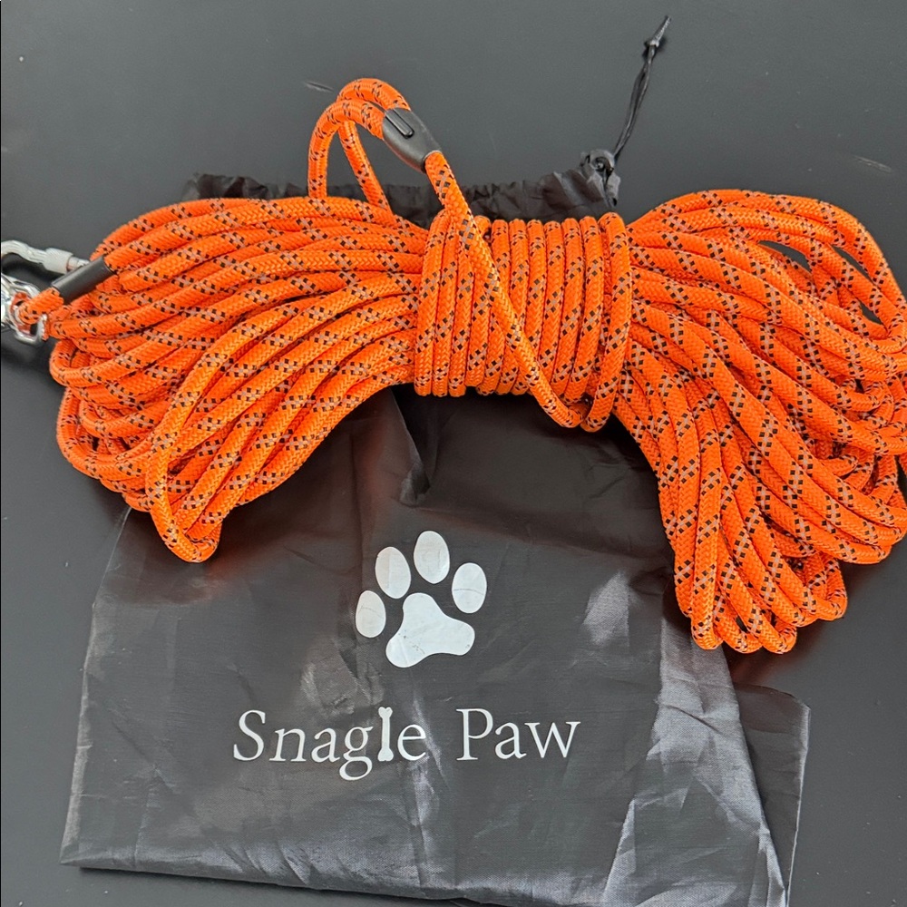 Orange Reflective Dog Leash Rope